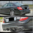 Mercedes C-klasse W204 2007–2015 Achterbumper diffuser V3 (voor AMG SD/Coupe 2012-2014, carbon) foto 4