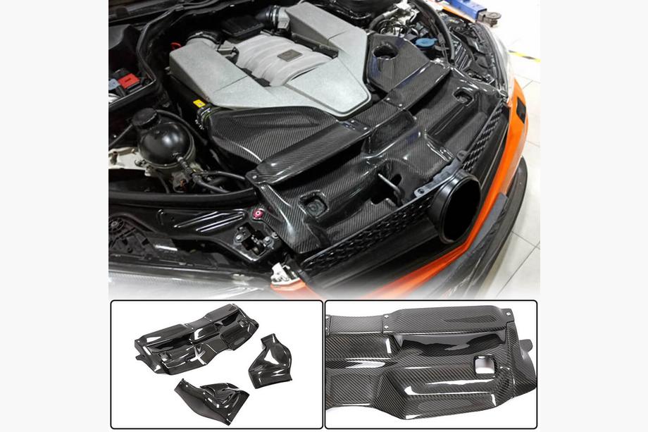 Mercedes C-klasse W204 2007–2015 Cold air intake-behuizing met deksel (voor C63 AMG 2012-2014, dry carbon) Foto 1