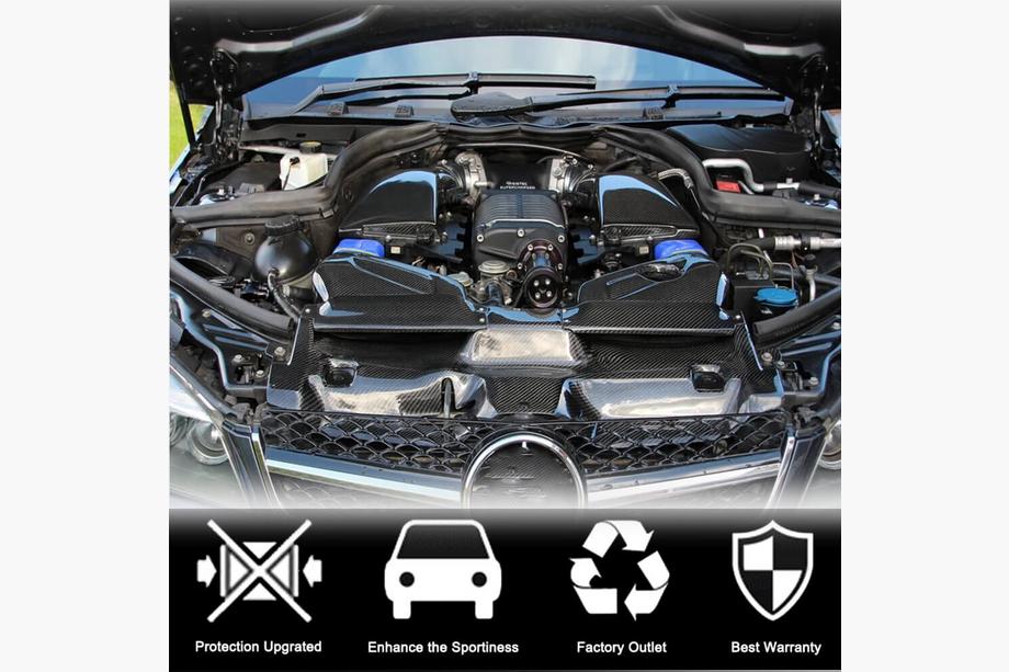 Mercedes C-klasse W204 2007–2015 Cold air intake-behuizing met deksel (voor C63 AMG 2012-2014, dry carbon) Foto 2