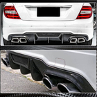Mercedes C-klasse W204 2007–2015 Achterbumper diffuser V4 (voor AMG SD/Coupe 2012-2014, carbon) foto 3