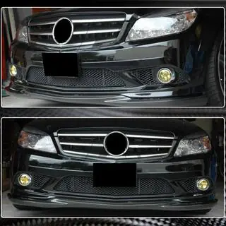 Voorbumper lip spoiler (voor AMG-Line 2008-2011, carbon) foto 4