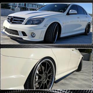 Sideskirts (voor AMG SD, carbon) Mercedes C-klasse W204 2007–2015 foto 4