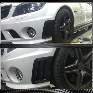 Carbon opzetstukken voor de voorbumper (voor C63 AMG Sedan 2008-2011) foto 3