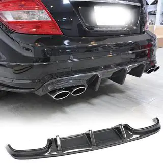 Achterbumper diffuser V2 (voor AMG SD 2008-2011, carbon) foto 1