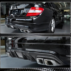 Mercedes C-klasse W204 2007–2015 Achterbumper diffuser V4 (voor AMG SD 2008-2011, Carbon) foto 3