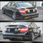 Mercedes C-klasse W204 2007–2015 Achterbumper diffuser V4 (voor AMG SD 2008-2011, Carbon) foto 4