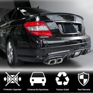 Achterbumper diffuser V4 (voor AMG SD 2008-2011, Carbon) foto 2