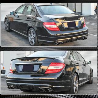 Achterbumper diffuser V4 (voor AMG SD 2008-2011, Carbon) foto 4