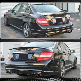 Achterbumper diffuser V4 (voor AMG SD 2008-2011, Carbon) foto 4