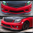 Mercedes C-klasse W204 2007–2015 Voorbumper frontlip Lip V3 (voor AMG 2008-2011, carbon) foto 4