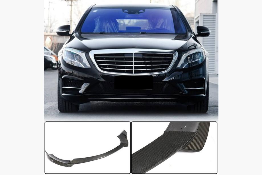 Mercedes S-Class W222 2013–2022 Voorbumper lip (voor AMG-Line 2014-2017, carbon) Image