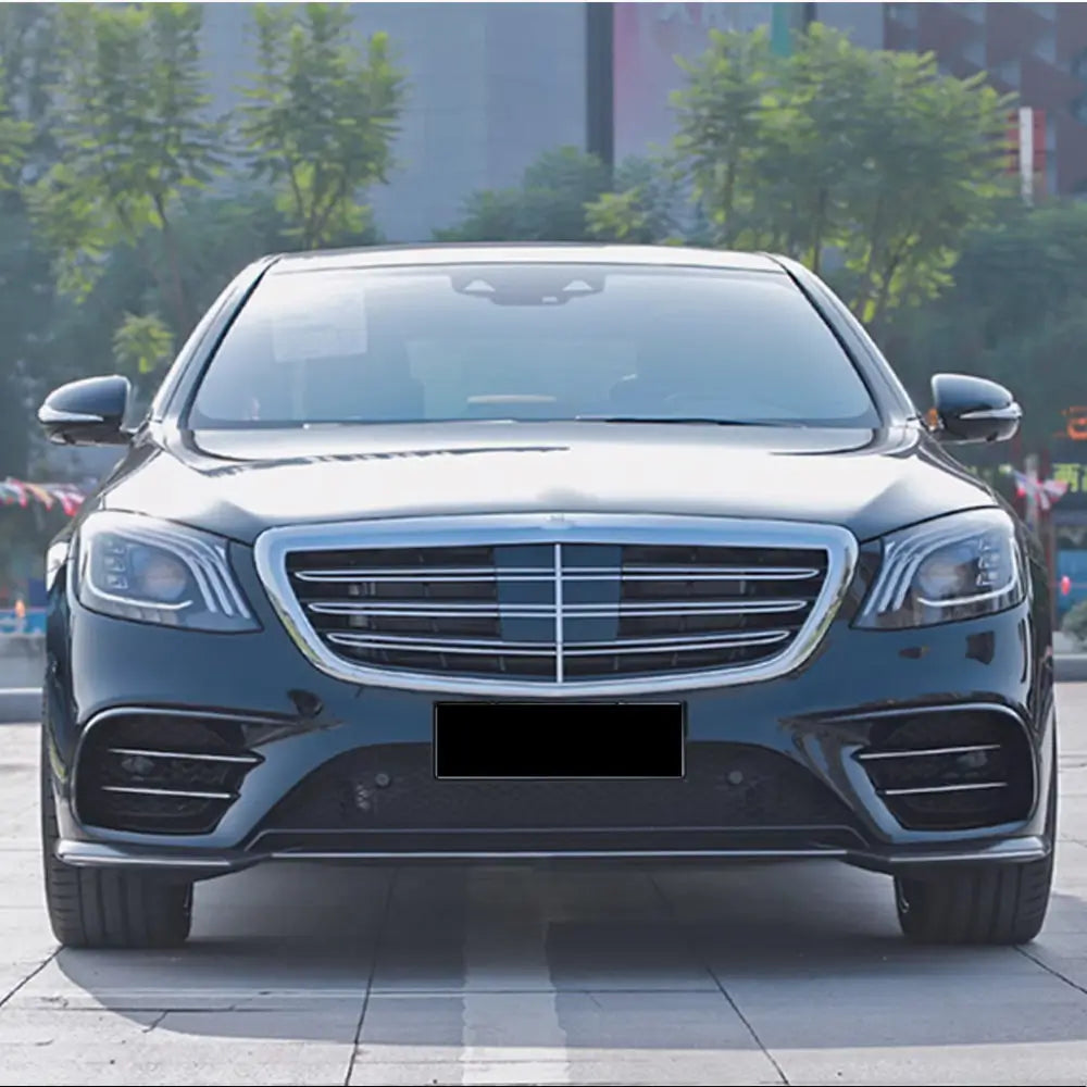 Voorbumper lip (voor AMG-Line 2018-2022, carbon) foto 2