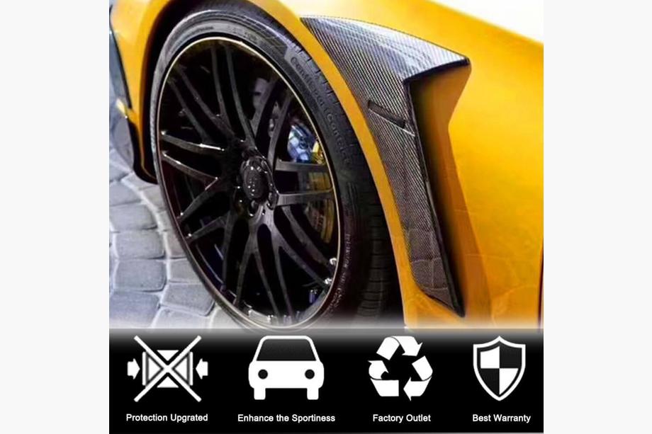 Mercedes S-Class W222 2013–2022 Carbon afdekkappen voor voorspatborden (voor 2014-2017, Carbon) Foto 4