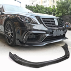Mercedes S-Class W222 2013–2022 Front bumper lip (voor S63/S65 AMG 2018-2022, carbon) foto 1