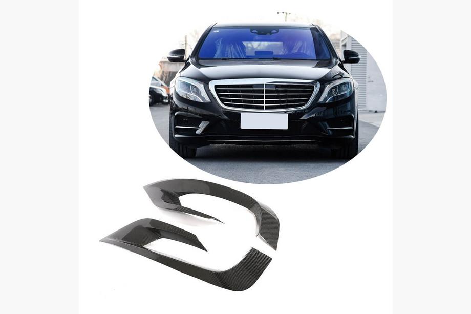Mercedes S-Class W222 2013–2022 Voorbumper sierlijsten (voor AMG-Line 2014-2017, carbon) Image