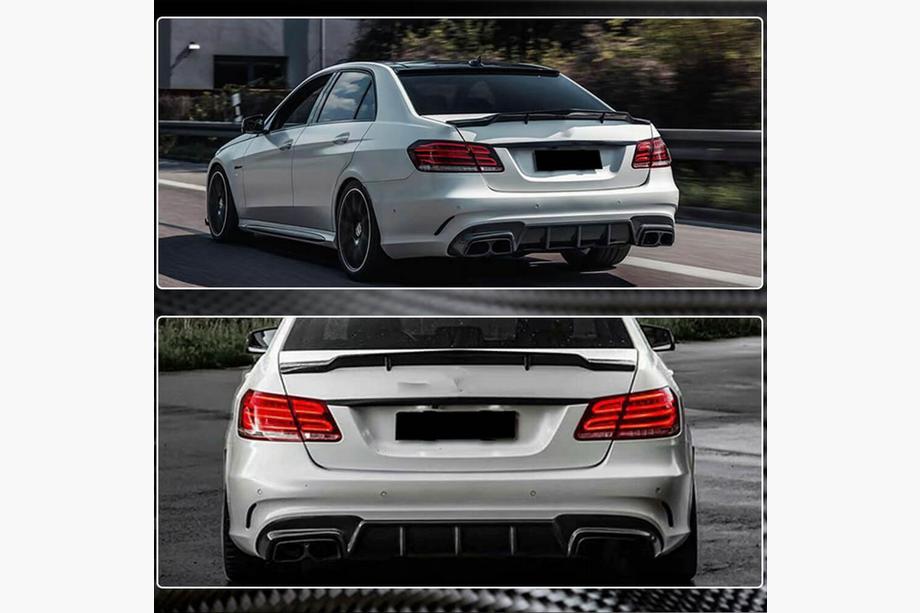 Mercedes E-klasse W212 2009–2016 Achterbumper diffuser V1 (voor E63 AMG 2013-2016, carbon) Foto 5