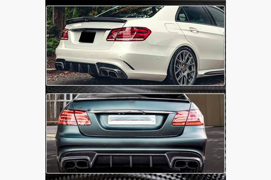 Mercedes E-klasse W212 2009–2016 Achterbumper diffuser V1 (voor E63 AMG 2013-2016, carbon) Foto 6