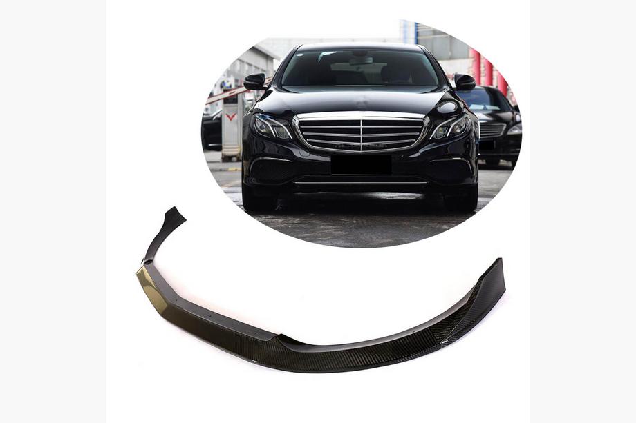 Mercedes E-class W213 2016–2023 Front bumper lip Lip (voor Base 2016-2019, carbon) Image