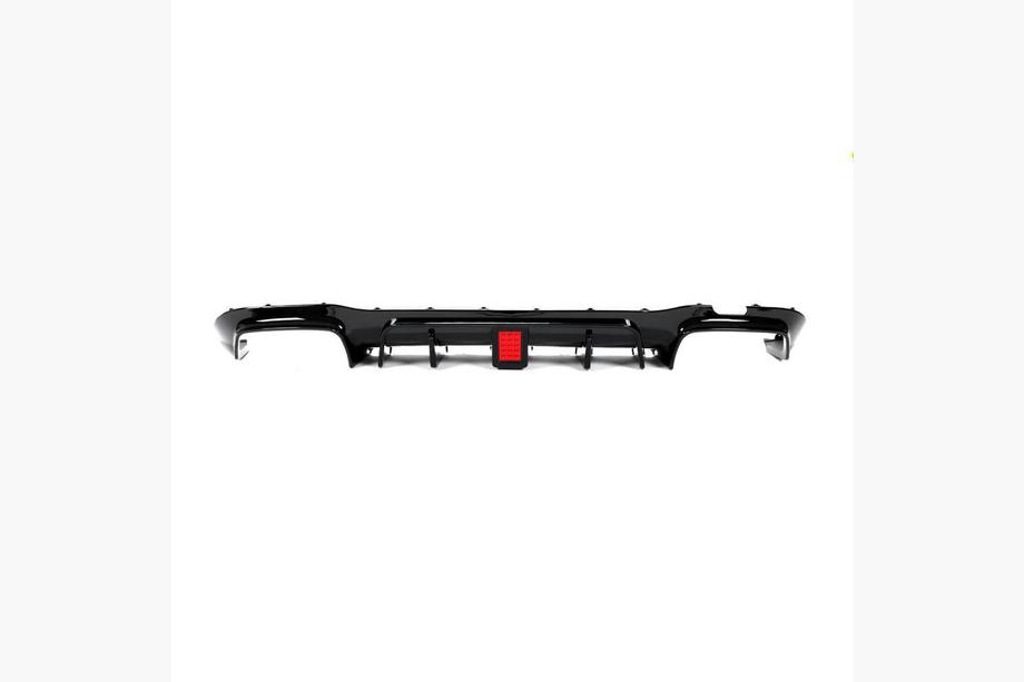 Mercedes E-class W213 2016–2023 Achterbumper diffuser met uitlaatsierstukken V1 (voor AMG/AMG-Line 2016-2019, carbon) Foto 4