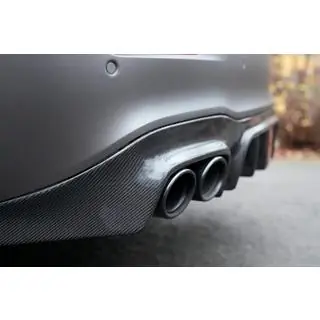 Achterbumper diffuser (voor E63 AMG 2020-2023, carbon) foto 2
