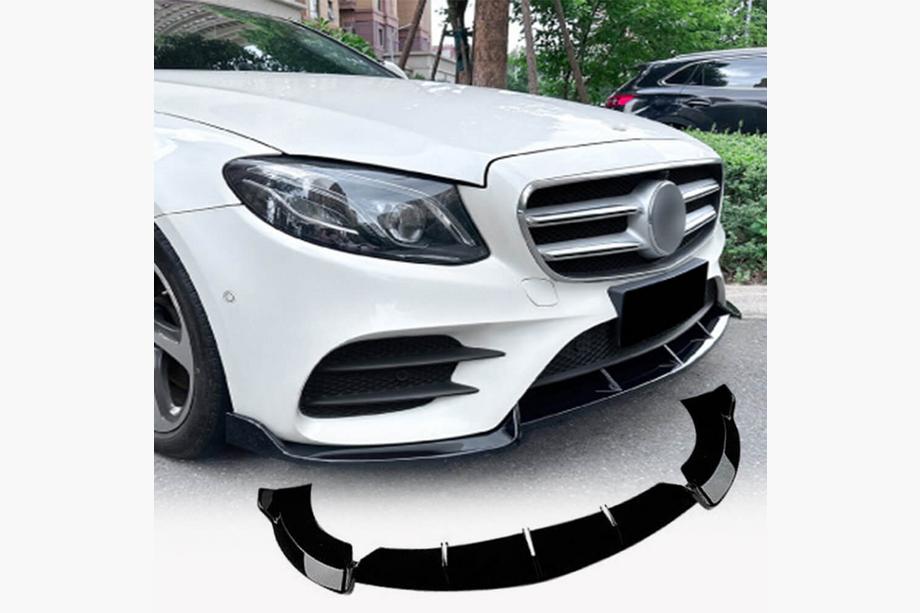Mercedes E-class W213 2016–2023 Voorbumper lipspoiler (voor AMG-Line / E43 AMG 2016-2019, kunststof) Image