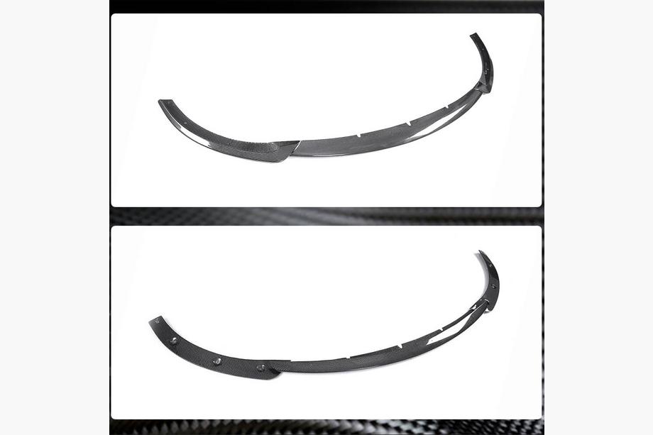Mercedes E-class W213 2016–2023 Voorbumper lip Lip V2 (voor AMG-Line / E43 AMG 2016-2019, carbon) Foto 3