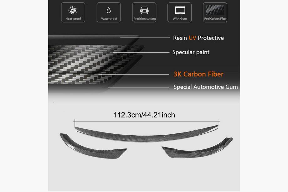 Mercedes E-class W213 2016–2023 Voorbumper lip Lip V2 (voor AMG-Line / E43 AMG 2016-2019, carbon) Foto 4