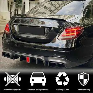 Achterbumperdiffuser met uitlaatsierstukken V2 (voor AMG/AMG-Line 2016-2019, carbon) foto 3