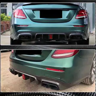 Achterbumperdiffuser met uitlaatsierstukken V2 (voor AMG/AMG-Line 2016-2019, carbon) foto 4