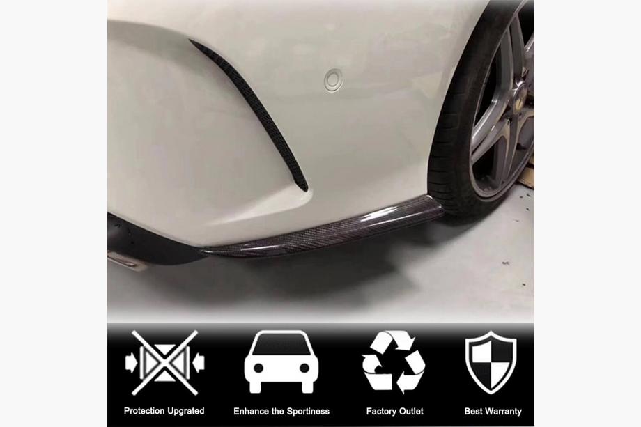 Mercedes CLA C117 2013–2019 Achterbumper sierlijsten V3 (voor AMG-Line / CLA45 AMG SD, carbon) Foto 2