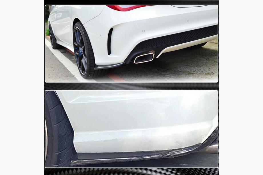 Mercedes CLA C117 2013–2019 Achterbumper sierlijsten V3 (voor AMG-Line / CLA45 AMG SD, carbon) Foto 3