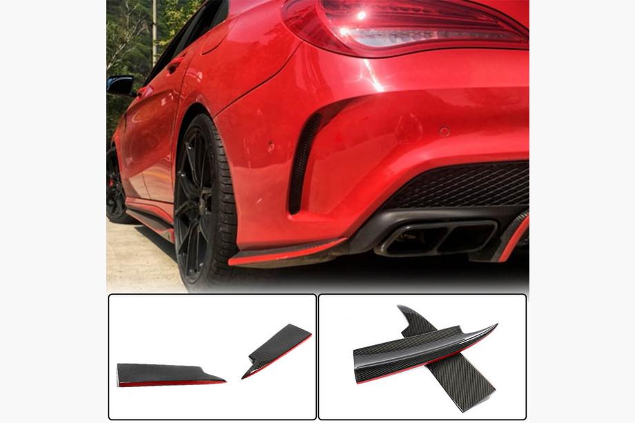 Mercedes CLA C117 2013–2019 Achterbumper sierlijsten V3 (voor AMG-Line / CLA45 AMG SD, carbon) Foto 6