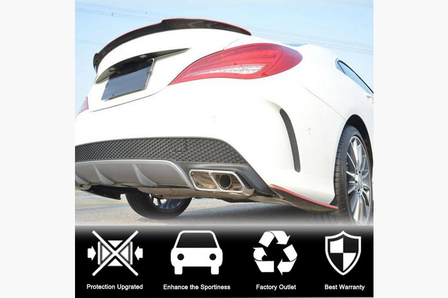Mercedes CLA C117 2013–2019 Achterbumper sierlijsten V3 (voor AMG-Line / CLA45 AMG SD, carbon) Foto 7