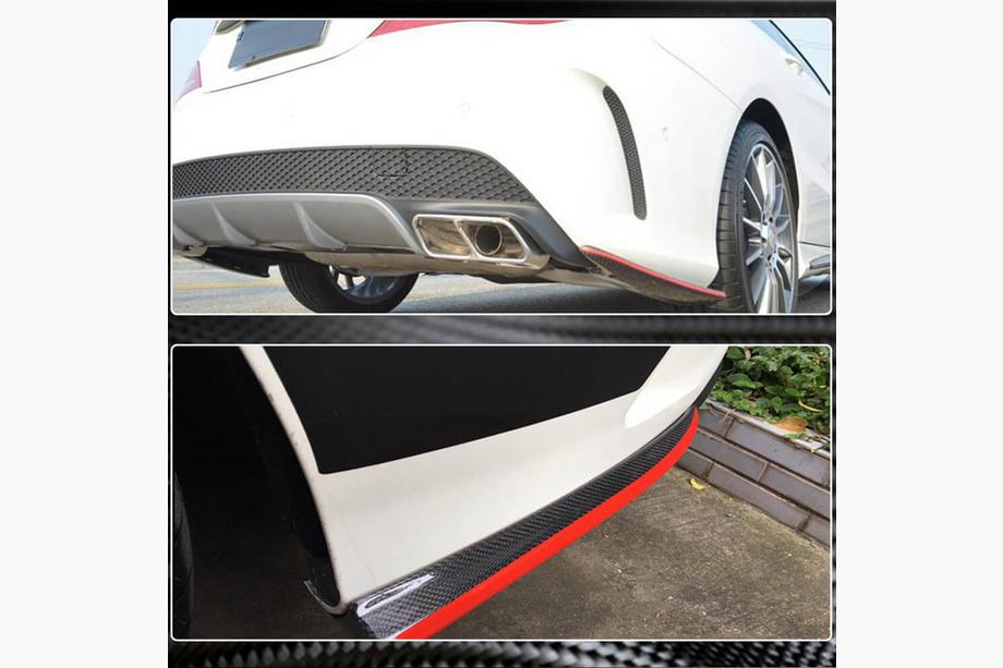 Mercedes CLA C117 2013–2019 Achterbumper sierlijsten V3 (voor AMG-Line / CLA45 AMG SD, carbon) Foto 8