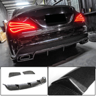 Mercedes CLA C117 2013–2019 Achterbumper diffuser V2 (voor AMG-Line / CLA45 AMG 2013-2016, carbon) foto 1