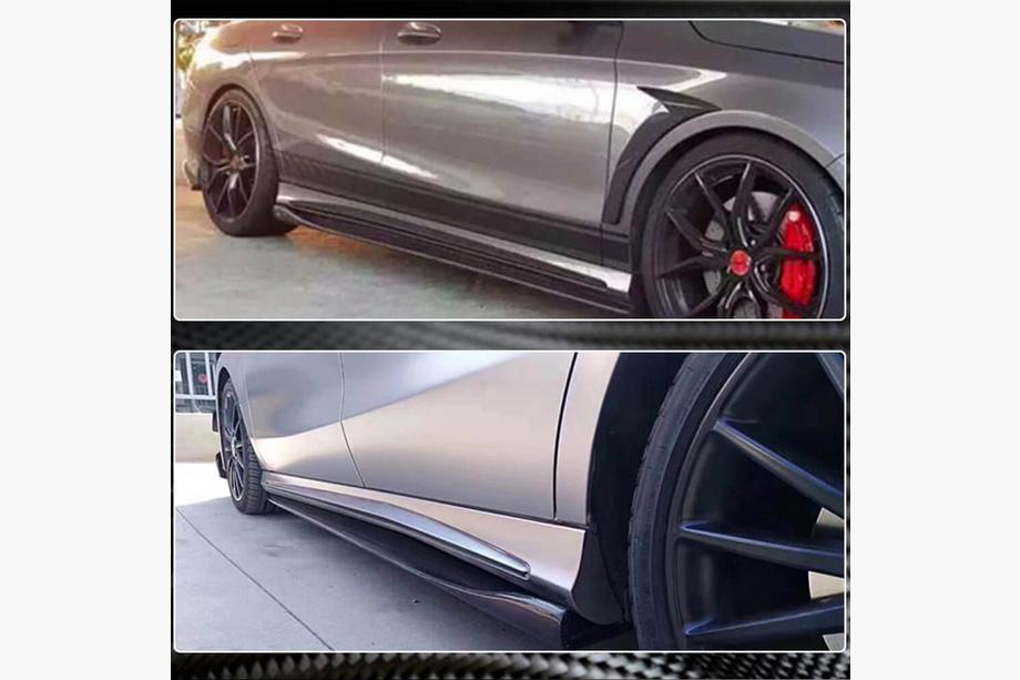 Mercedes CLA C117 2013–2019 Side skirts V1 (voor HB, carbon) Foto 4