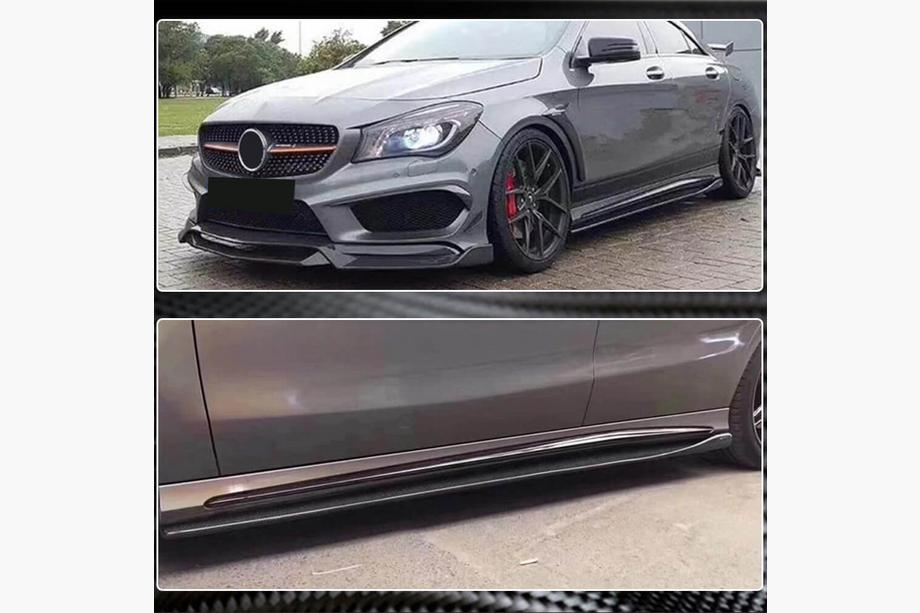 Mercedes CLA C117 2013–2019 Side skirts V1 (voor HB, carbon) Foto 5