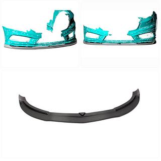 Carbon front bumper lip Lip V1 (voor AMG-Line / A45 AMG HB 2013-2015) foto 2