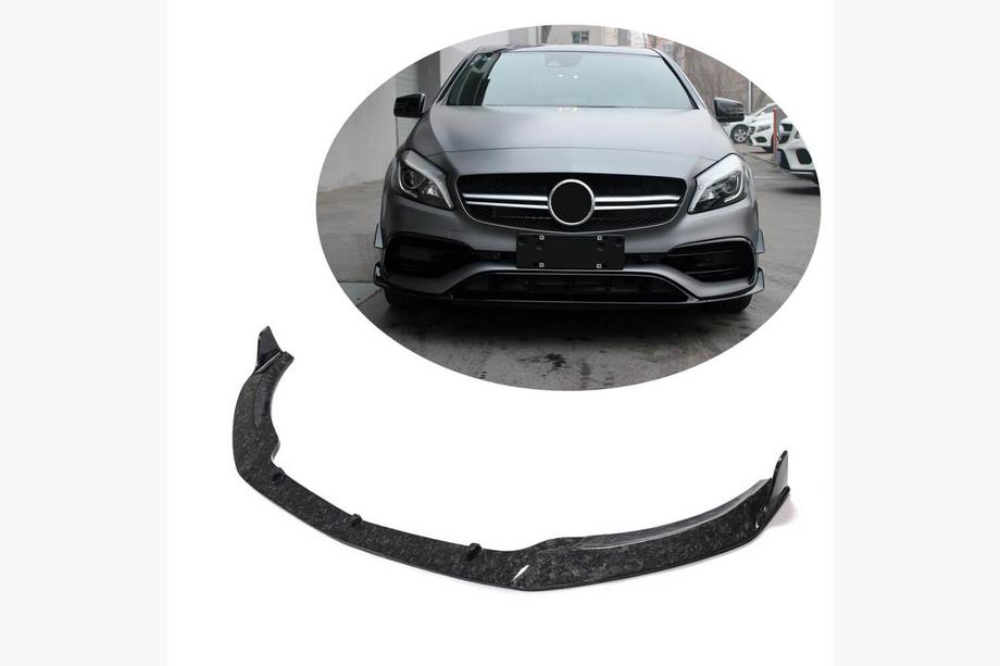 Mercedes A-Klasse W176 2012–2018 Voorbumper lip Lip (voor A45 AMG HB 2016-2018, carbon) Image