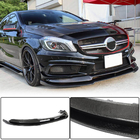 Mercedes A-Klasse W176 2012–2018 Voorbumper lip Lip V2 (voor AMG-Line / A45 AMG HB 2013-2015, carbon) foto 1