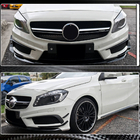 Mercedes A-Klasse W176 2012–2018 Voorbumper inzetstukken (voor AMG-Line / A45 AMG HB 2013-2015, Carbon) foto 3