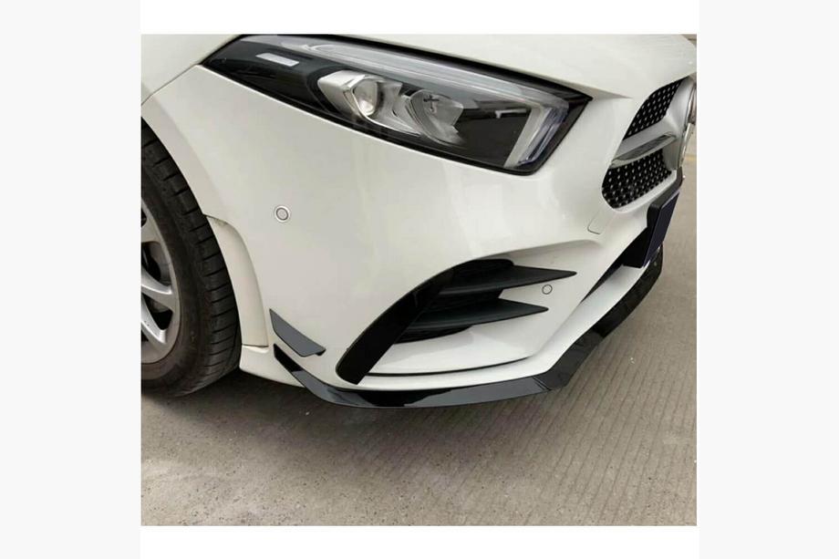 Mercedes A-Klasse W177 2018– Frontlip voor voorbumper Lip V1 (voor AMG-Line SD 2018-2021, carbon) Foto 3