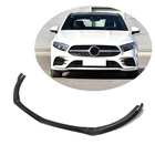 Mercedes A-Klasse W177 2018– Voorbumper lip cover Lip V2 (voor AMG-Line SD 2018-2021, carbon) foto 1