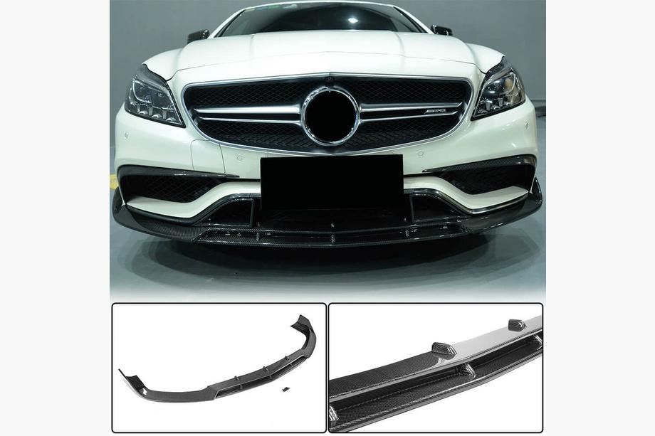 Mercedes CLS C218 2011–2018 Voorbumper lip Lip V1 (voor CLS63 AMG SD 2015-2018, carbon) Foto 2