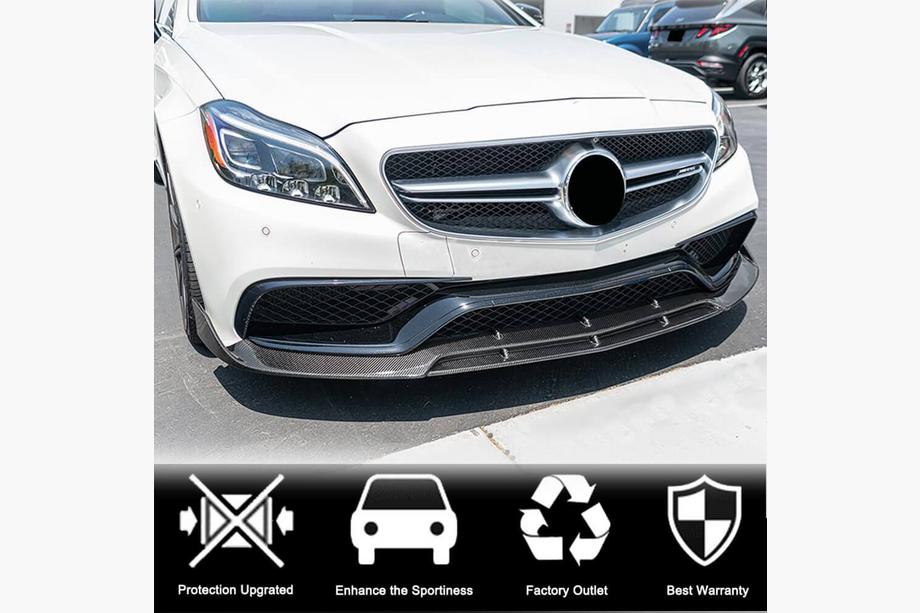 Mercedes CLS C218 2011–2018 Voorbumper lip Lip V1 (voor CLS63 AMG SD 2015-2018, carbon) Foto 4