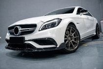 Mercedes CLS C218 2011–2018 Voorbumper lip spoiler Lip V2 (voor CLS63 AMG SD 2015-2018, carbon) foto 1