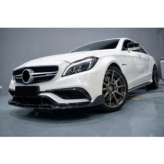 Voorbumper lip spoiler Lip V2 (voor CLS63 AMG SD 2015-2018, carbon) foto 1