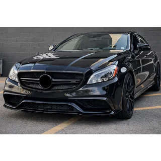 Voorbumper lip (voor CLS63 AMG SD 2015-2018, carbon) foto 3