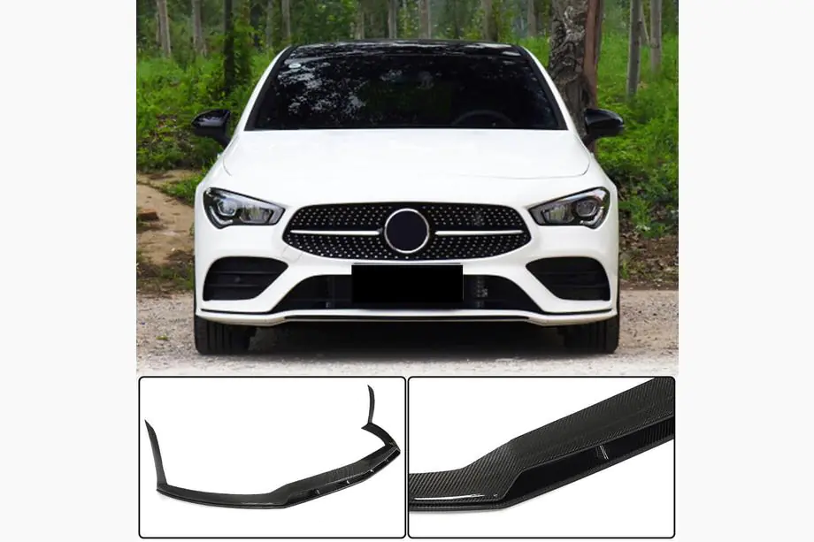 Mercedes CLA C118 2019– Voorbumper lip (voor AMG-Line / CLA35 AMG SD 2019-2022, carbon) Image