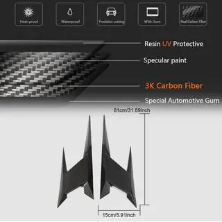Carbon achterspatbord covers (voor AMG-Line 2017-2019) foto 4